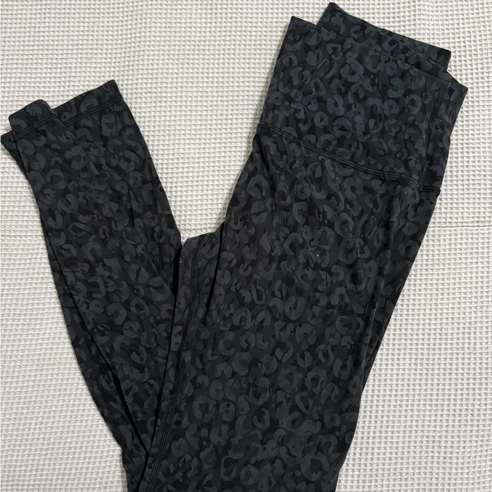 Lululemon Black Leopard Print Leggings